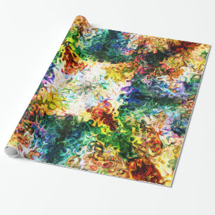 Twisted Rainbow Vapours Three Wrapping Paper