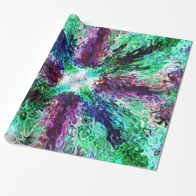 Twisted Rainbow Vapours Two Wrapping Paper (Unrolled)