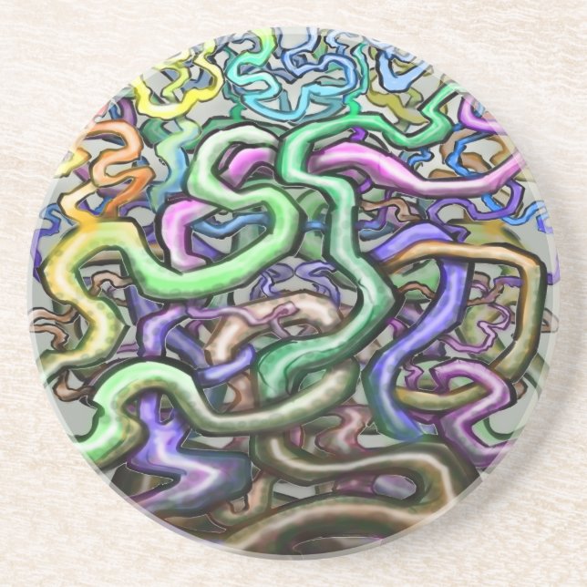 Twisted Rainbow Vines Coaster (Front)