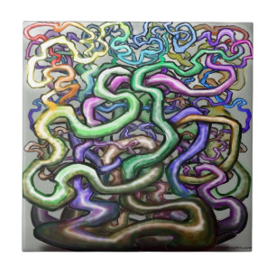 Twisted Rainbow Vines Tile