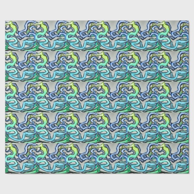 Twisted Rainbow Vines Wrapping Paper (Seam)