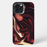 Twisted shapes in red that look like matte metal
