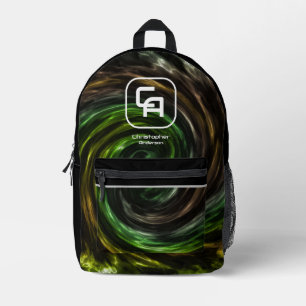 Twisted Smoke Multicolor Printed Backpack