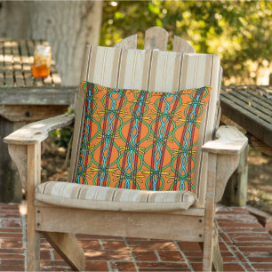 Twisted Southwestern Style Symmetrical Line Art Cushion