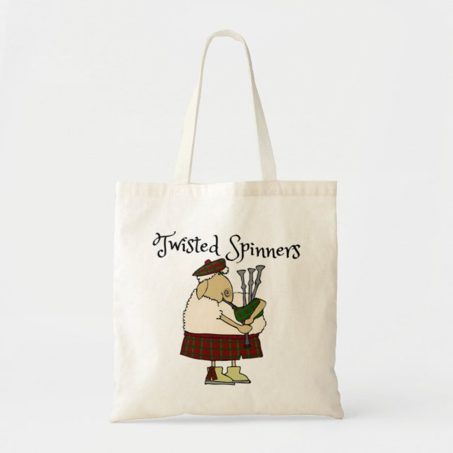 Twisted Spinner kilted sheep tote (Front)
