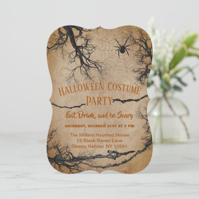 Twisted Tree Halloween Invitation (Standing Front)