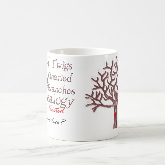Twisted Twigs On Gnarled Branches Genealogy Mug (Center)