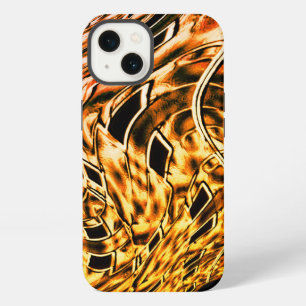 Twisted with a light shade of coral to gold iPhone 13 case