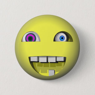 Twisted With Crazy Eyes 6 Cm Round Badge