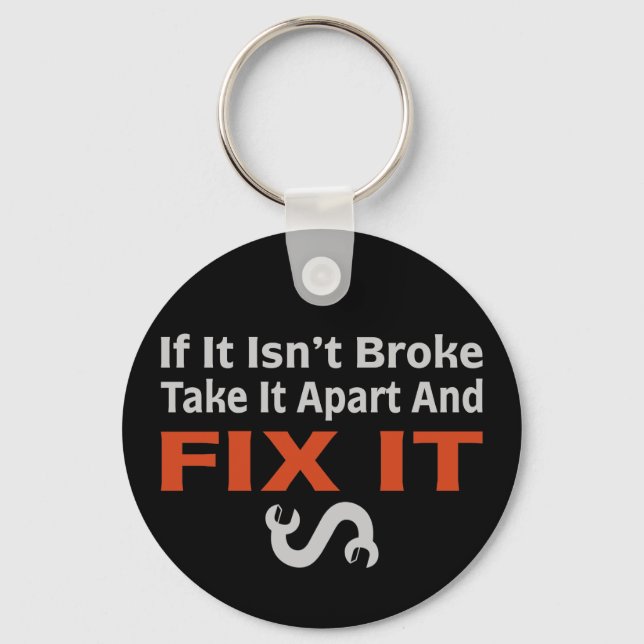Twisted Wrench - FIX IT Key Ring (Front)