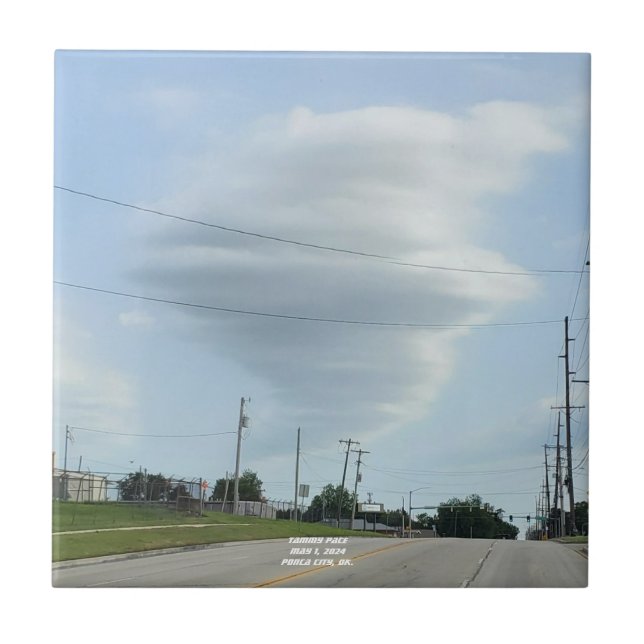 Twister Cloud Image Ceramic Tile (Front)
