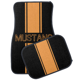 Twister Orange Racing Stripes Car Mat