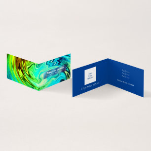 Twisting Liquid Multicolors Personalised Business Card