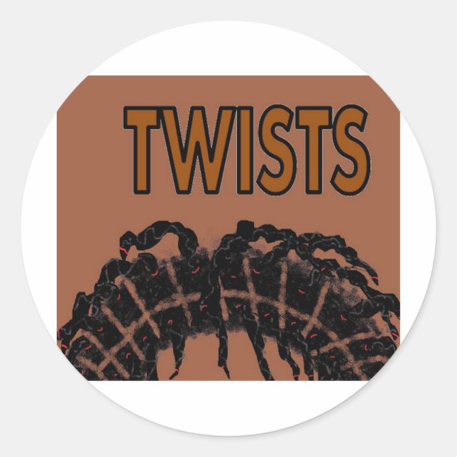 twists classic round sticker (Front)