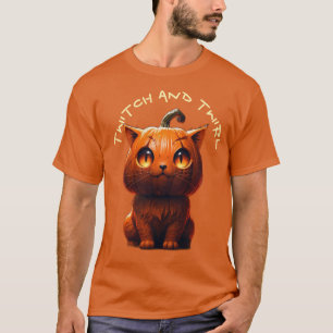 Twitch and Twirl Pumpkin Cat T-Shirt