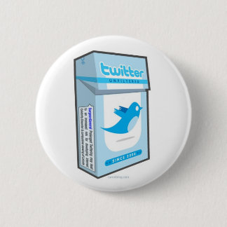 twitter addict 6 cm round badge
