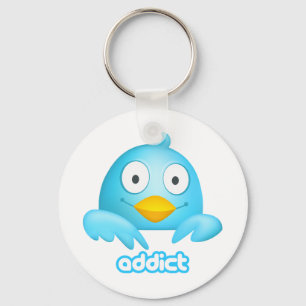 Twitter Addict Key Ring