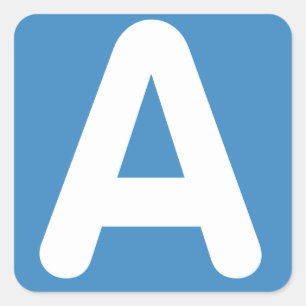 Twitter Emoji - Letter A Square Sticker