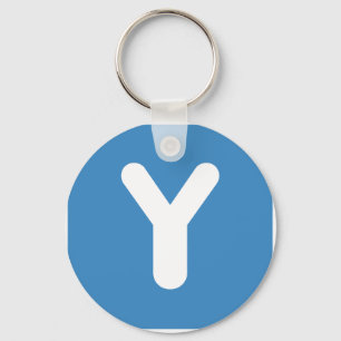 Twitter Emoji Letter Y Key Ring