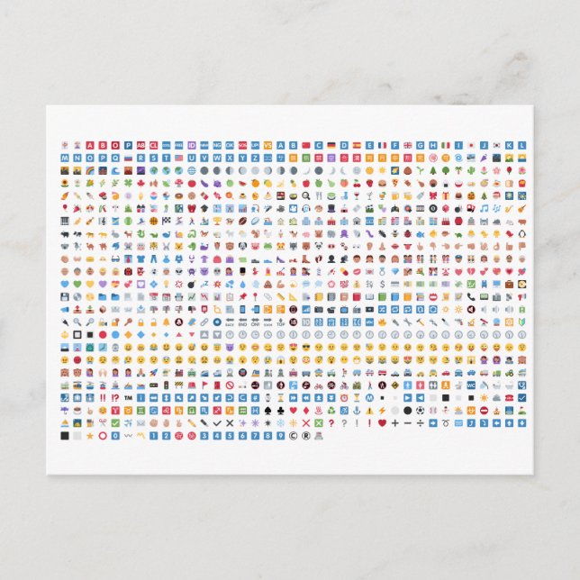 Twitter Emoji (Twemoji) Postcard (Front)