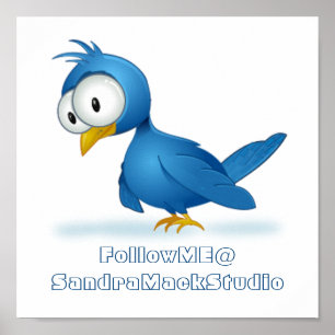 Twitter Follow Me @ Your User Name Poster