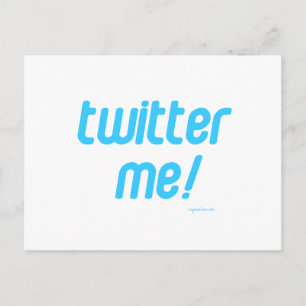 twitter me postcard
