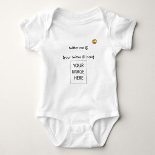 twitter me @ (your twitter ID here) Dolphin Design Baby Bodysuit
