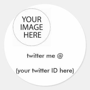 twitter me @ (your twitter ID here) The MUSEUM Classic Round Sticker