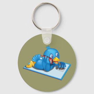 Twitter On The Phone Key Ring