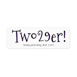 TWO 29'ER Return Address Label