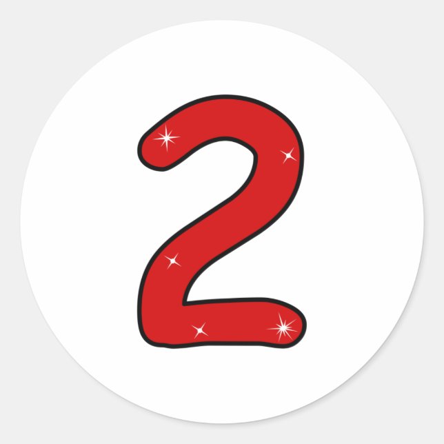 two, 2 years, second, 2 year old, date, number 2,  classic round sticker (Front)