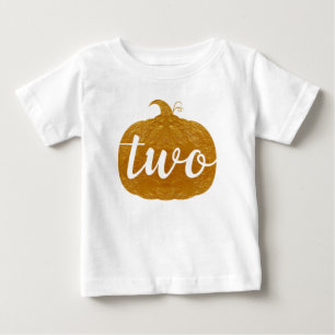 Two 2nd Birthday Baby   Golden Pumpkin T-Shirt