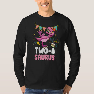 Two A Saurus Dinosaur Cute Kiddo Rex 2 T-Shirt