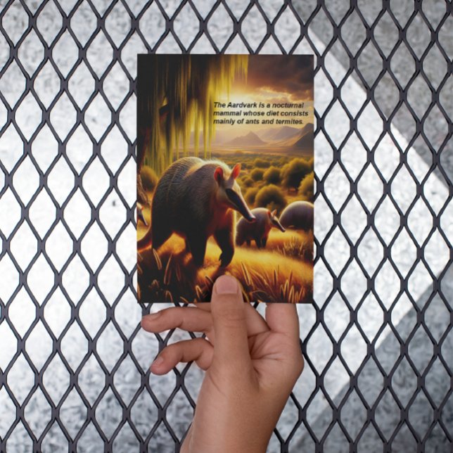  Two Aardvark Tender Anteater Maternal Love Postcard (Creator Uploaded)