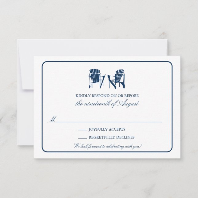 Two Adirondack Chairs RSVP Card (Front)