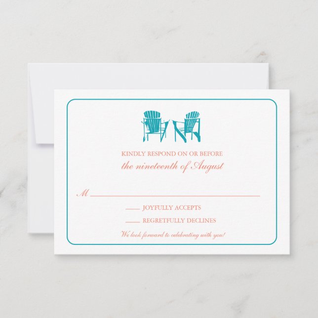 Two Adirondack Chairs RSVP Invitation (Front)