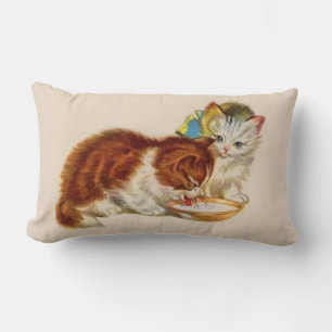 two adorable kittens print lumbar cushion