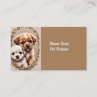 Two Adorable Puppies Business Card