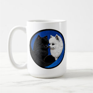 Two adorable spitz dogs coffee mug