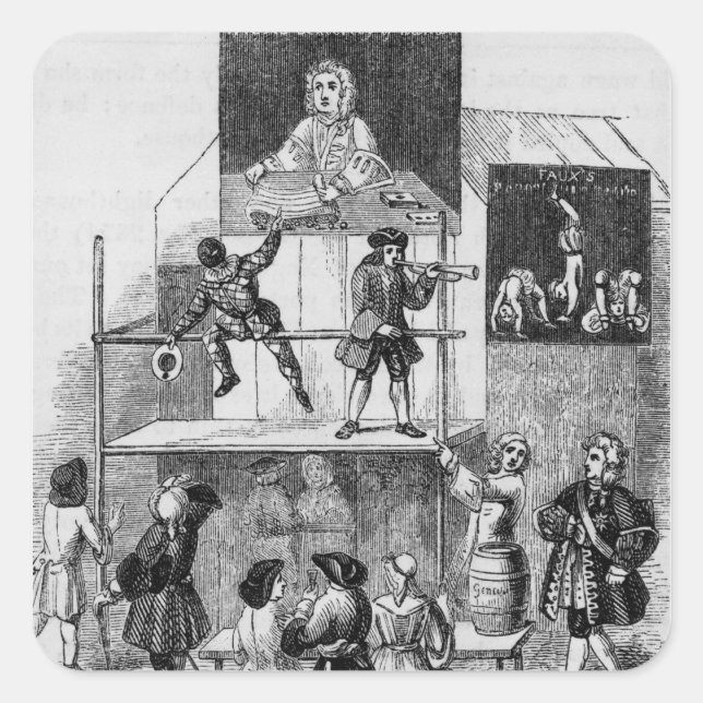 Two Adverts Relating to Faux, the Conjurer Square Sticker (Front)