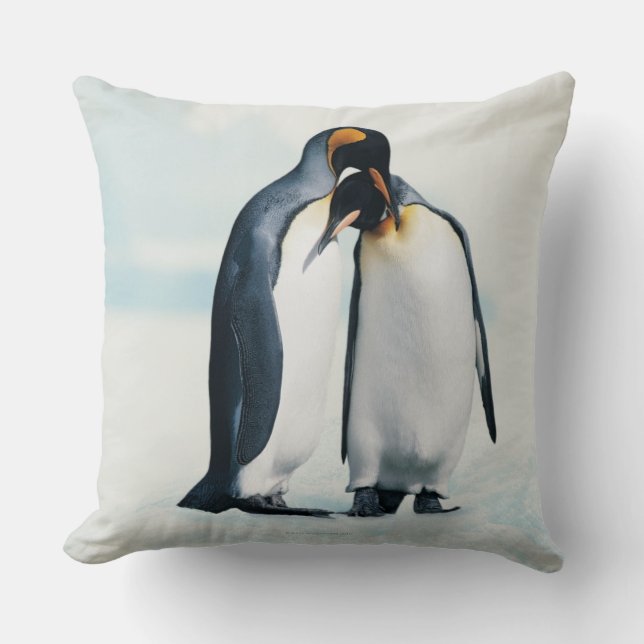 Two affectionate penguins cushion (Front)