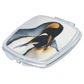 Two affectionate penguins vanity mirror (Turned)