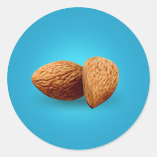 Two Almonds Classic Round Sticker