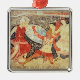 Two Amazons in combat with a Greek Metal Tree Decoration