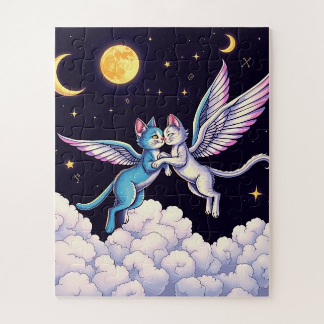 Two angelic cats children's jigsaw puzzle (Vertical)