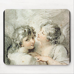 Two angels, 18th century mouse pad