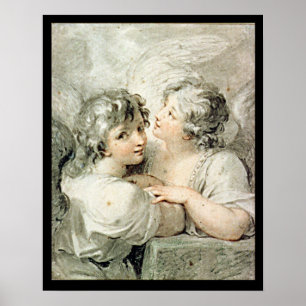 Two angels, 18th century poster