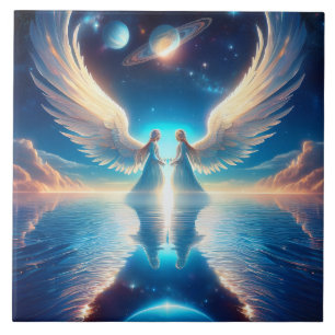 Two Angels Ceramic Tile