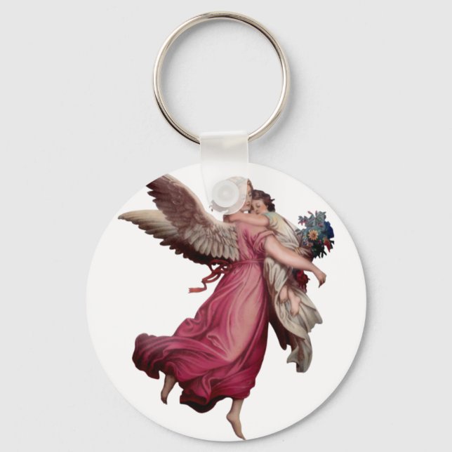 Two Angels in Flight Key Ring (Front)