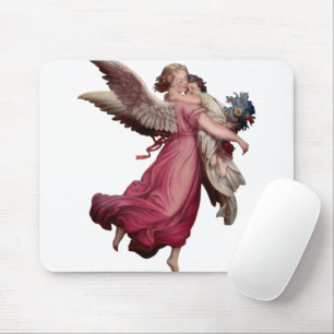 Two Angels in Flight Mouse Pad